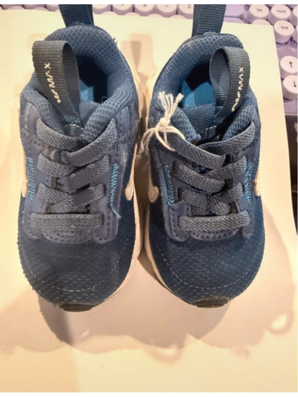 Nike Air Max Baby Sneakers Size 4 Blue and White
